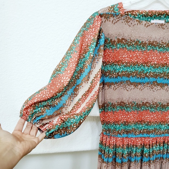 🔥Vintage Multi-Color Midi Dress - Picture 3 of 8